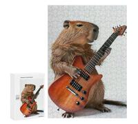 Puzzle for Teenagerss 300 PCS Capybara Guitar Adult Puzzles Toy Wall Decor Staycation Kill Time for Birthday, Chrismas 300 PCS