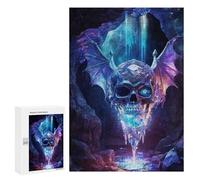 Puzzle for Teenagerss 300 PCS Crystal Bat Skull Adult Puzzles Toy Wall Decor Staycation Kill Time for Birthday, Chrismas 300 PCS