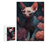Puzzle for Teenagerss 300 PCS Devon Rex Cat Dream Puzzles for Adults Brain Teaser Game Home Decoration Stress Reduction Gifts 300 PCS