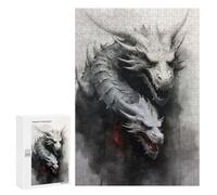 Puzzle for Teenagerss 300 PCS Dual Dragons Puzzles for Adults Brain Teaser Game Home Decoration Stress Reduction Gifts 300 PCS