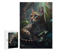 Puzzle for Teenagerss 300 PCS Enchanted Forest Feline Puzzles for Adults Brain Teaser Game Home Decoration Stress Reduction Gifts 300 PCS