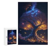 Puzzle for Teenagerss 300 PCS Enchanted Glowing Tree -1 Puzzles for Adults Brain Teaser Game Home Decoration Stress Reduction Gifts 300 PCS