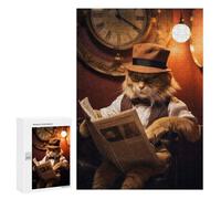 Puzzle for Teenagerss 300 PCS Funny Fluffy Cat Reading Puzzles for Adults Fun Games Perfect Decoration Deal As Gifts for The Whole Family 300 PCS