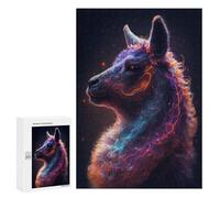 Puzzle for Teenagerss 300 PCS Galaxy Alpaca Llama Meme Puzzles for Adults Brain Teaser Game Home Decoration Stress Reduction Gifts 300 PCS