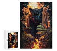 Puzzle for Teenagerss 300 PCS Jungle Majesty Panther's Gaze Puzzle for Adults Relax Games But Fun And Humorous Unique Birthday And Gifts 300 PCS