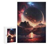 Puzzle for Teenagerss 300 PCS Jupiter Mountain Lake Puzzles for Adults Brain Teaser Game Home Decoration Stress Reduction Gifts 300 PCS