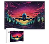 Puzzle for Teenagerss 300 PCS Magical Forest Sunset Flight Teenagers Puzzles Toy Wall Decor But Fun And Humorous Unique Birthday And Gifts 300 PCS
