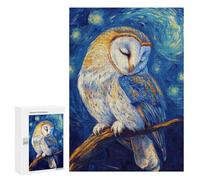 Puzzle for Teenagerss 300 PCS Owl in Starry Night Puzzles for Adults Brain Teaser Game Home Decoration Stress Reduction Gifts 300 PCS
