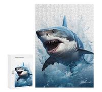 Puzzle for Teenagerss 300 PCS Shark Watercolor Puzzles for Adults Brain Teaser Game Home Decoration Stress Reduction Gifts 300 PCS