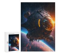 Puzzle for Teenagerss 300 PCS Space Station Orbiting Planet Puzzles for Adults Brain Teaser Game Home Decoration Stress Reduction Gifts 300 PCS