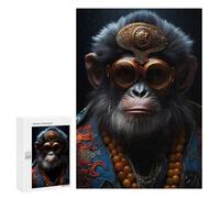 Puzzle for Teenagerss 300 PCS Steampunk Ape Monkey Puzzles for Adults Brain Teaser Game Home Decoration Stress Reduction Gifts 300 PCS