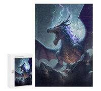 Puzzle for Teenagerss 300 PCS Thundering Dragon Storm Puzzles for Adults Brain Teaser Game Home Decoration Stress Reduction Gifts 300 PCS