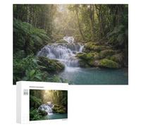 Puzzle for Teenagerss 300 PCS Tropical Waterfall in Lush Green Forest Adult Puzzles Toy Wall Decor Staycation Kill Time for Birthday, Chrismas 300 PCS