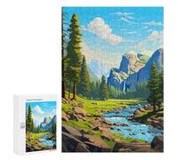 Puzzle for Teenagerss 300 PCS Yosemite Spring Pixel Art Teenagers Puzzles Toy Wall Decor But Fun And Humorous Unique Birthday And Gifts 300 PCS