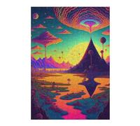 Puzzle for Teenagerss 38x26cm/1000pcs Alien Landscape with Reflective Lake Jigsaws for Adults Hands-on Game Precision Cutting Unique Birthday And Gifts 38x26cm/1000pcs