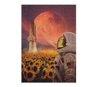 Puzzle for Teenagerss 38x26cm/1000pcs Astronaut Watching Rocket Launch Adult Puzzles Hands-on Game But Fun And Humorous Help The Brain Exercise 38x26cm/1000pcs