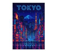 Puzzle for Teenagerss 38x26cm/1000pcs Neon Tokyo Cityscape at Night Jigsaws for Adults Relaxing Games Perfect Decoration Unique Birthday And Gifts 38x26cm/1000pcs