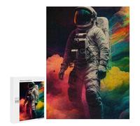 Puzzle for Teenagerss 500 PCS Astronaut in Rainbow Clouds Puzzle for Adults Relax Games But Fun And Humorous Unique Birthday And Gifts 500 PCS