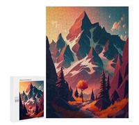 Puzzle for Teenagerss 500 PCS Autumnal Mountain Serenity Puzzles for Adults Brain Teaser Game Home Decoration Stress Reduction Gifts 500 PCS