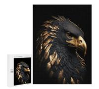 Puzzle for Teenagerss 500 PCS Black And Gold Eagle Adult Puzzles Toy Wall Decor Staycation Kill Time for Birthday, Chrismas 500 PCS