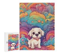 Puzzle for Teenagerss 500 PCS Colorful Cute Dog Puzzles for Adults Brain Teaser Game Home Decoration Stress Reduction Gifts 500 PCS