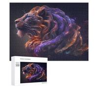 Puzzle for Teenagerss 500 PCS Cosmic Lion A Digital Artwork -1 Puzzles for Adults Family Games For Family Fun Deal As Gifts for The Whole Family 500 PCS