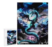 Puzzle for Teenagerss 500 PCS Dragon Gateway Landscape Puzzles for Adults Brain Teaser Game Home Decoration Stress Reduction Gifts 500 PCS