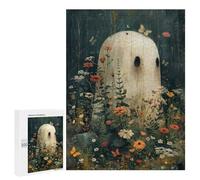 Puzzle for Teenagerss 500 PCS Floral Bohoo Ghost Puzzles for Adults Brain Teaser Game Home Decoration Stress Reduction Gifts 500 PCS