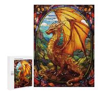 Puzzle for Teenagerss 500 PCS Golden Heaven Elder Dragon Puzzles for Adults Brain Teaser Game Home Decoration Stress Reduction Gifts 500 PCS