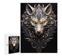 Puzzle for Teenagerss 500 PCS Monarch Golden Wolf Adult Puzzles Brain Teaser Game Stress Reliever Unique Birthday And Gifts 500 PCS