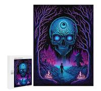 Puzzle for Teenagerss 500 PCS Neon Forest The Enchanted Path Puzzle for Adults Relax Games But Fun And Humorous Unique Birthday And Gifts 500 PCS