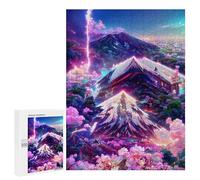 Puzzle for Teenagerss 500 PCS Neon Mountainscape Puzzle for Adults Relax Games But Fun And Humorous Unique Birthday And Gifts 500 PCS