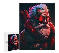 Puzzle for Teenagerss 500 PCS Santa Claus Neon Punk Puzzles for Adults Fun Games Perfect Decoration Deal As Gifts for The Whole Family 500 PCS