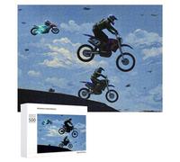 Puzzle for Teenagerss 500 PCS Sky Racing Motorcycles Soar Above Clouds Puzzles for Adults Family Games For Family Fun Deal As Gifts for The Whole Family 500 PCS