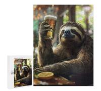 Puzzle for Teenagerss 500 PCS Sloth Drinking Beer Puzzles for Adults Fun Games Perfect Decoration Deal As Gifts for The Whole Family 500 PCS
