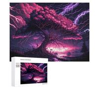 Puzzle for Teenagerss 500 PCS Thunderstorm Tree Landscape -6 Teenagers Puzzles Toy Wall Decor But Fun And Humorous Unique Birthday And Gifts 500 PCS