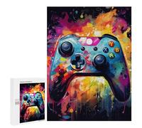 Puzzle for Teenagerss 500 PCS Vibrant Gaming Controller Artwork -130 Puzzles for Adults Family Games For Family Fun Deal As Gifts for The Whole Family 500 PCS