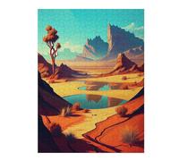 Puzzle for Teenagerss 52x38cm/1000pcs Desert Oasis Reflection Jigsaws for Adults Hands-on Game Precision Cutting Unique Birthday And Gifts 52x38cm/1000pcs