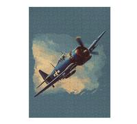 Puzzle for Teenagerss 52x38cm/1000pcs F6F Hellcat Plane Adult Jigsaw Brain Teaser Game But Fun And Humorous Help The Brain Exercise 52x38cm/1000pcs