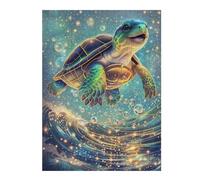Puzzle for Teenagerss 52x38cm/1000pcs Sea Turtle in Starry Ocean Adult Puzzles Hands-on Game But Fun And Humorous Help The Brain Exercise 52x38cm/1000pcs