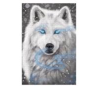Puzzle for Teenagerss 75x50cm/1000pcs Magic Ice Wolf Portrait Jigsaws for Adults Relaxing Games Perfect Decoration Unique Birthday And Gifts 75x50cm/1000pcs
