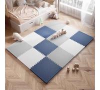 Puzzle From Play Mat, 36 PCS Interlocking Foam Floor Tiles, Toddlers Carpet Playmats 1CM Thickness Multipurpose Floor Matting(B)