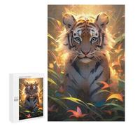 Puzzle Für Erwachsene 1000 PCS Puzzles Amazon Jungle Tiger Portrait Puzzles Für Erwachsene Geburtstagsgeschenk Eltern-Kind-Interaktion Spielzeug Intellektuelles Spiel 1000 PCS