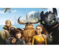 Puzzle für Erwachsene, 1000 Teile, Drachenzähmen leicht gemacht, einfaches Dekompressions-Spaß-Puzzle, intellektuelles Puzzlespiel, Spielzeug, Geschenk für Erwachsene, Kinder, Familien,38x52cm