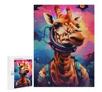 Puzzle Für Erwachsene 500 PCS Puzzles Giraffe Astronaut Space Art Print-1 Puzzles Für Erwachsene Geburtstagsgeschenk Eltern-Kind-Interaktion Spielzeug Intellektuelles Spiel 500 PCS