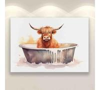 Puzzle Fun 1000 Pieces for Adults Highland Cattle on The Mountain Challenging Educational Toys Entertainment Retro Home Decoration Gifts