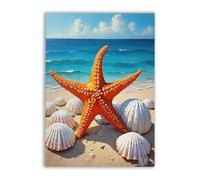 Puzzle Fun 500 Pieces for Adults Summer Starfish Shell Suitable for Those Who Like Challenging Family Leisure and Entertainment Toys