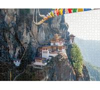 Puzzle Fun 500 Pieces for Adults Tiger's Nest Temple Bhutan Puzzles Family Fun and Casual Beginner Puzzles Educational Puzzle