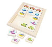 Puzzle Game - Educational Toy Cartoon - Wooden Brain Teaser Puzzles,for Family Classroom Kindergarten Training Logic Development Children Kids