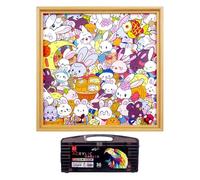 Puzzle Game, Home Decoration with Rabbit Craftsmanship | Hand Coloring Puzzle for the Mind - for Boys and Girls 6-12 Years Old Room and Home Birthday Party Decoration